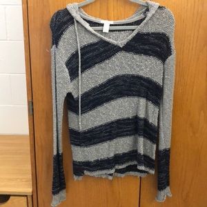 Forever 21 striped hooded sweater